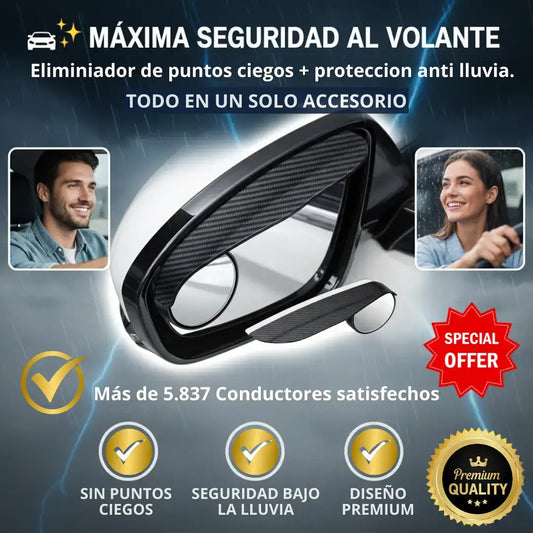 RETROVISOR 2 EN 1 + PROTECTOR ANTILLUVIA